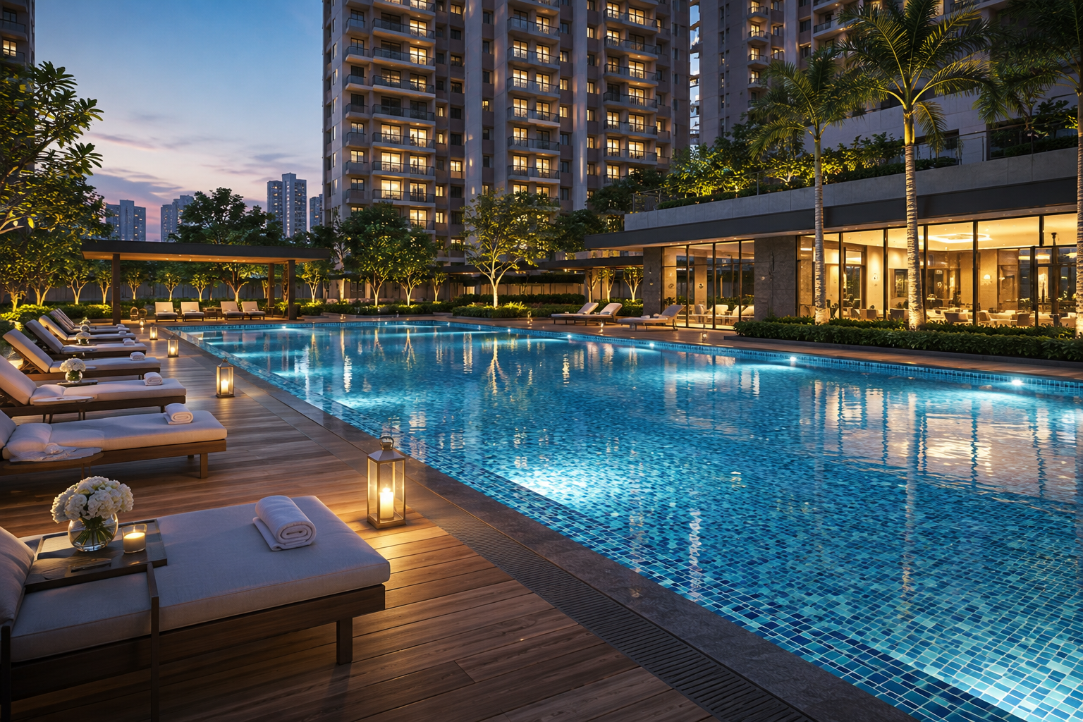 Swimming pool at Supreme Boulevard Chembur