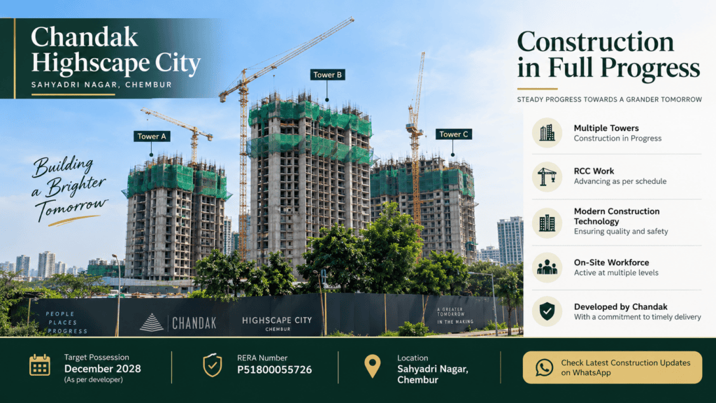 Chandak Highscape City construction status in Chembur