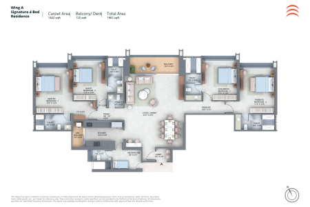 supreme boulevard layout plan 4 bhk